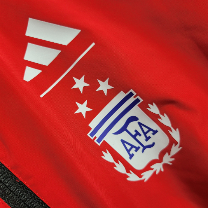 Argentina Cortavientos Rojo Negro