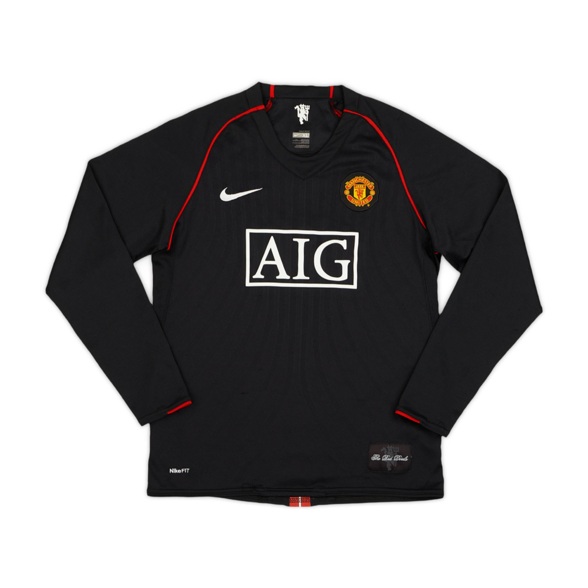 2007-08 Manchester United FC 2a Equipacion Manga Larga