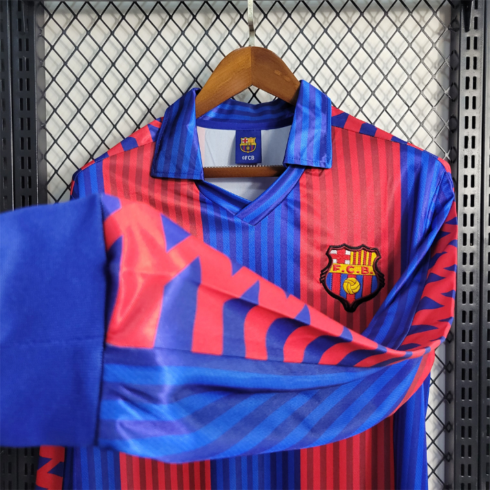 1991-92 FC Barcelona 1a Equipacion Manga Larga