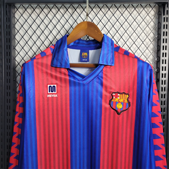 1991-92 FC Barcelona 1a Equipacion Manga Larga