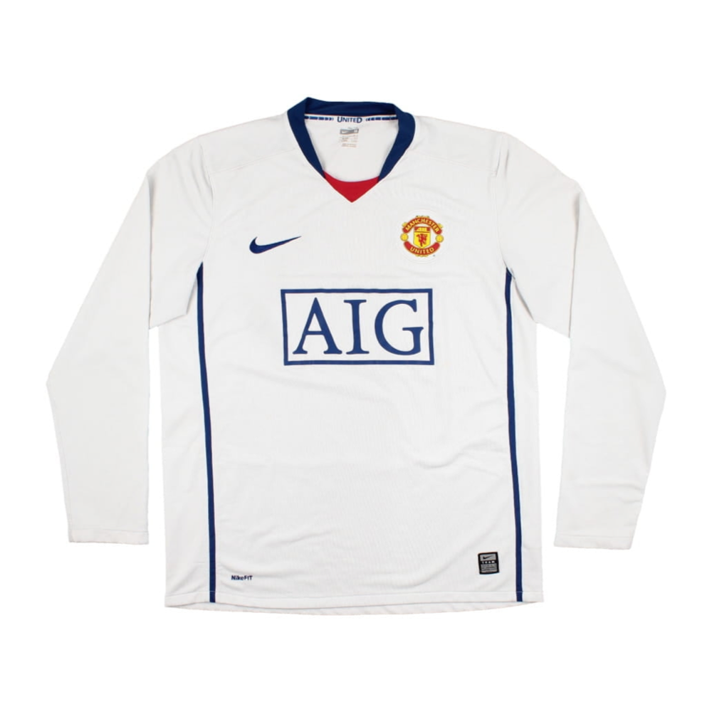 2008-09 Manchester United FC 2a Equipacion Manga Larga