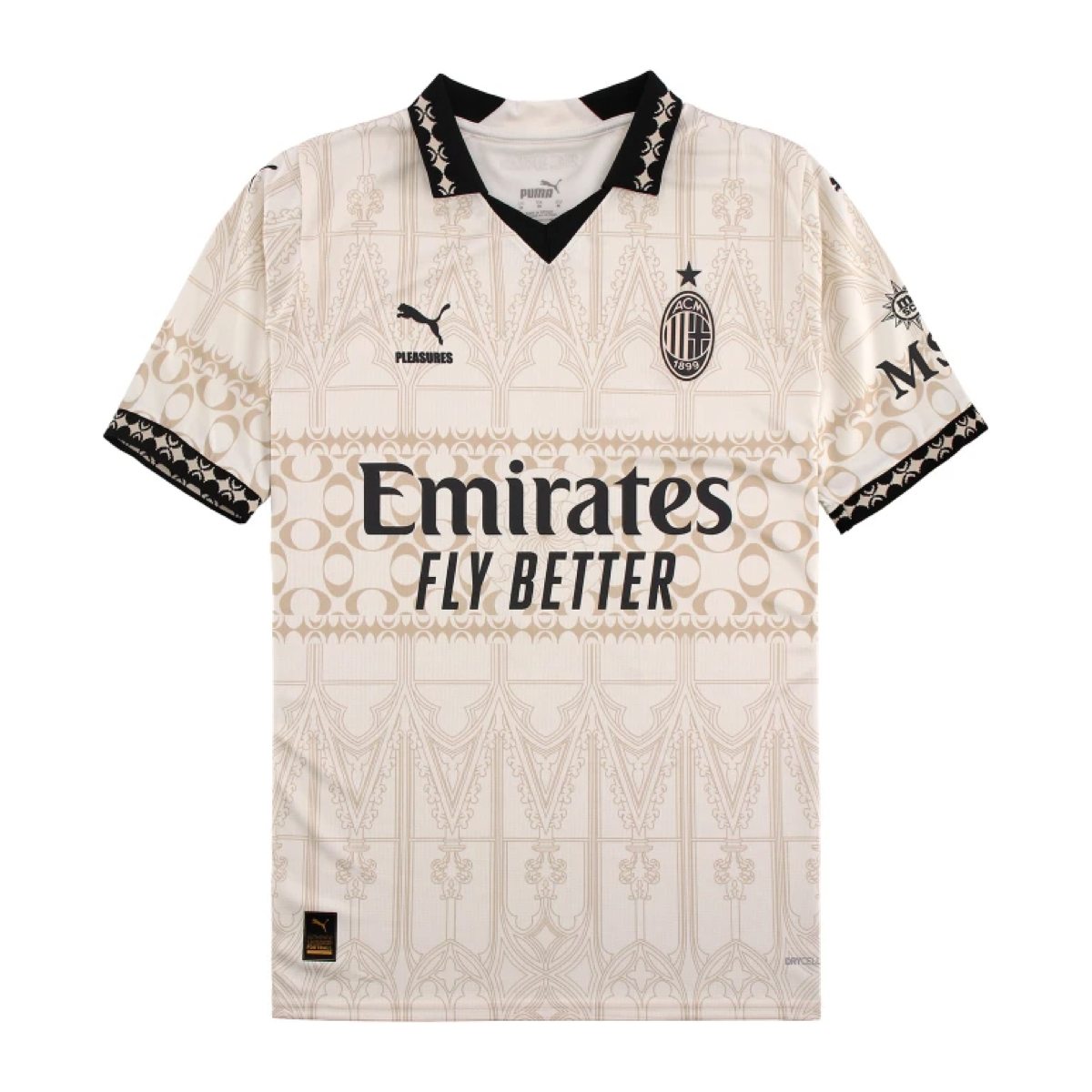 2023-24 AC Milan x Pleasures Equipacion Edicion Especial Beige