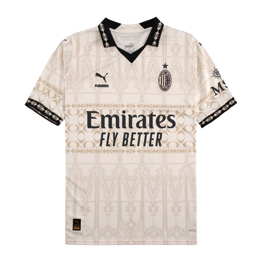2023-24 AC Milan x Pleasures Equipacion Edicion Especial Beige