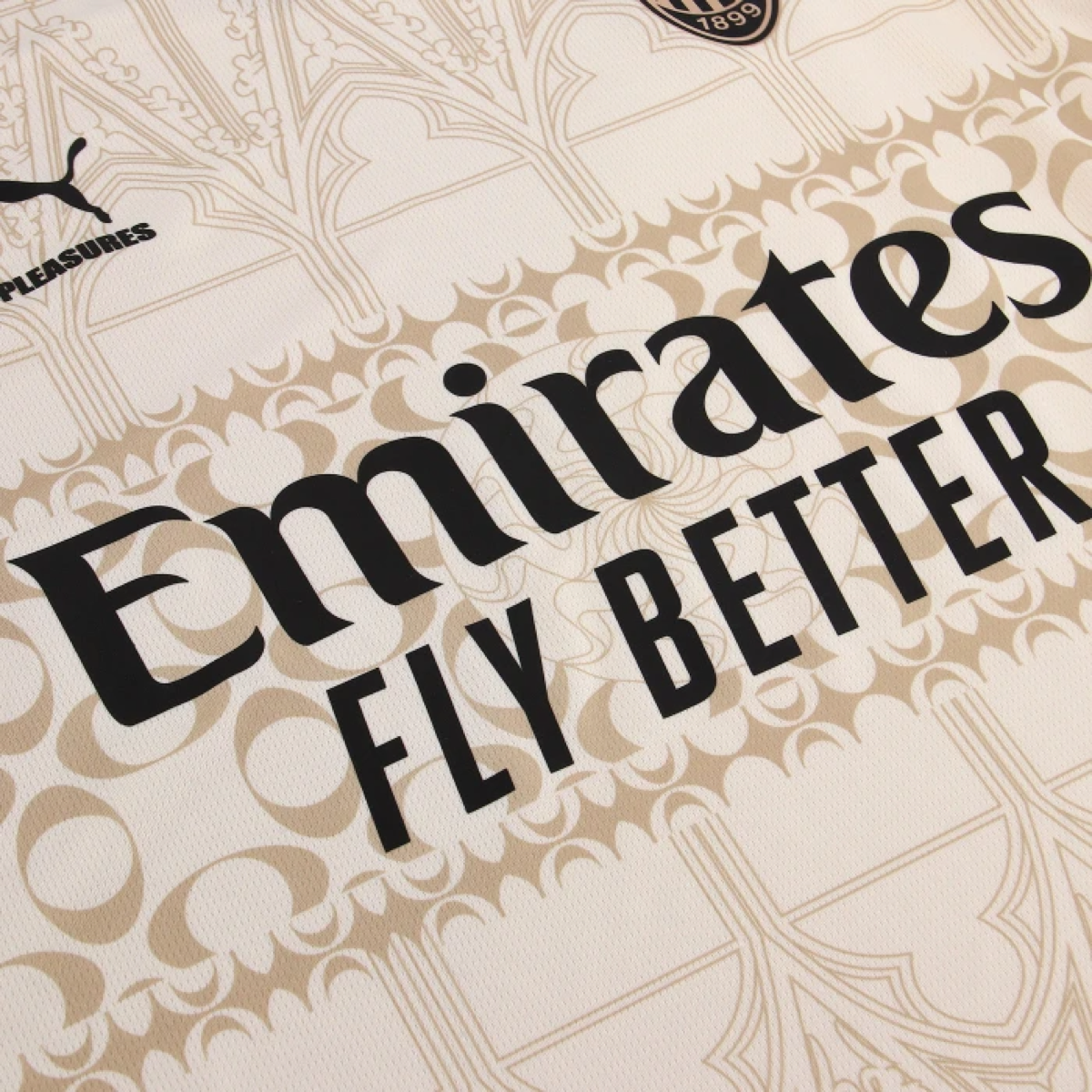 2023-24 AC Milan x Pleasures Equipacion Edicion Especial Beige